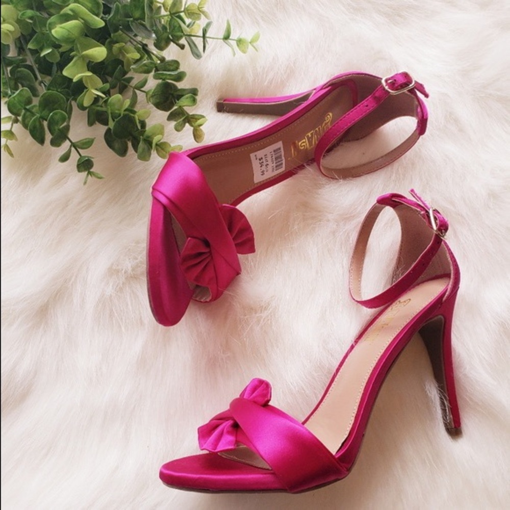 Satin Pink heels
